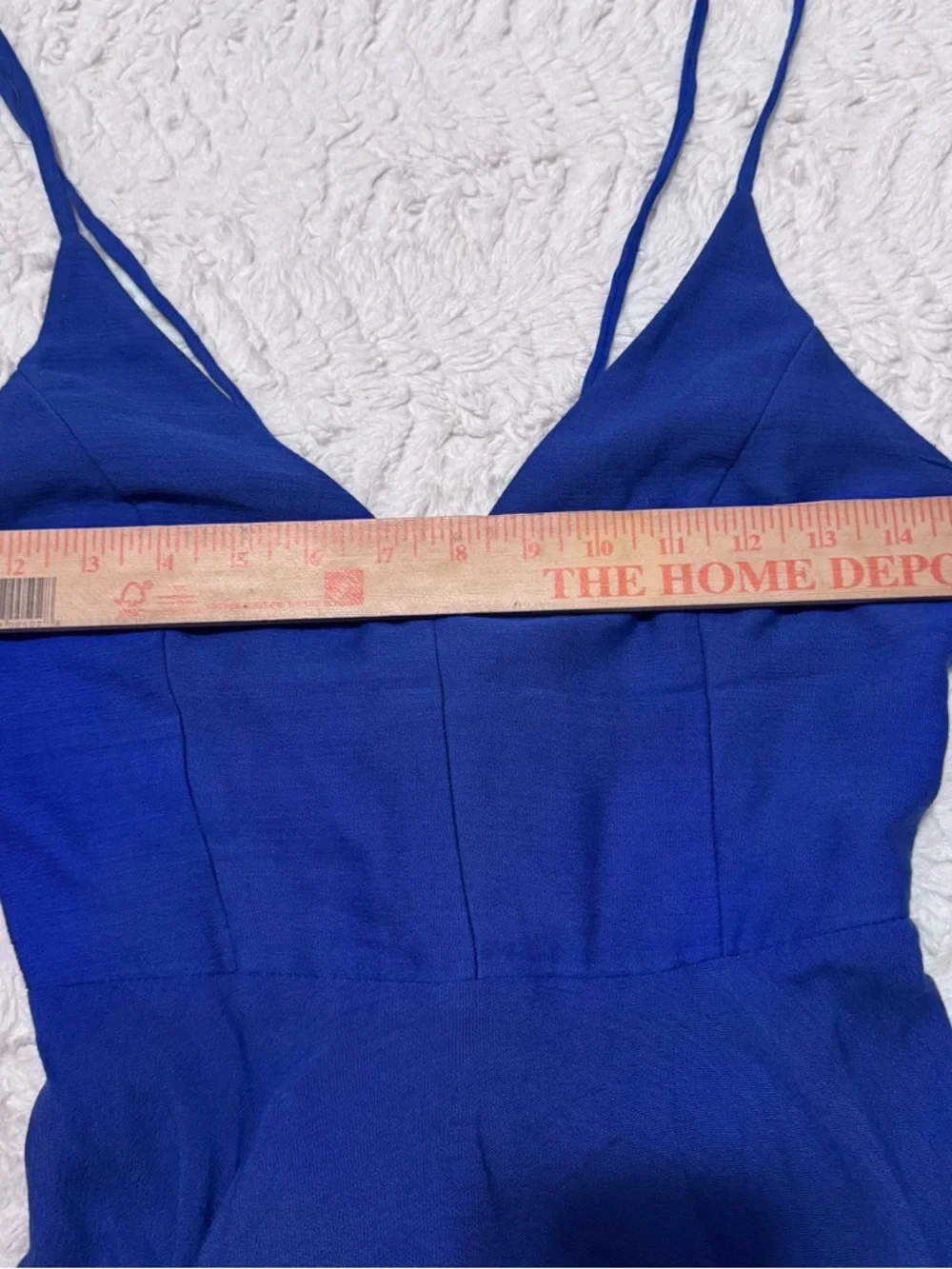 Lulus Troulos Royal Blue Lace-Up Back Midi Dress Medium Flowy Boho Wedding Guest - Picture 3 of 5